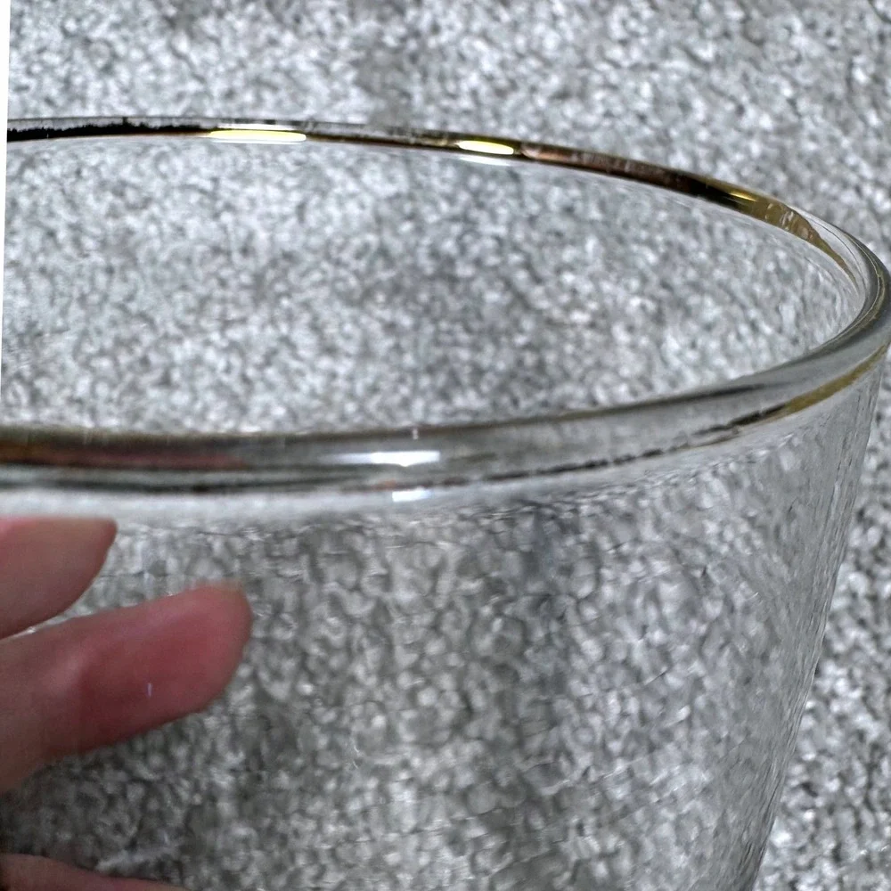 Libbey Highball Glasses Gold Leaf Mid Century‎ Modern Set of 2